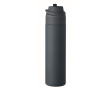 Recycled stainless steel bottle with 2-in-1 straw 650 ml colour navy-blue