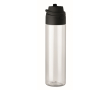 RPET bottle with 2-in-1 straw and leakproof carry handle 700 ml colour black