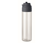 RPET bottle with 2-in-1 straw and leakproof carry handle 700 ml colour navy-blue