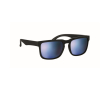UV400 sunglasses with mirrored lenses and matte frame colour blue