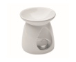 Ceramic aroma burner set with tealight candle and vanilla oil colour off white