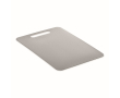 Heavy-duty medium-sized stainless steel chopping board colour silver