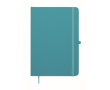 A5 recycled faux leather hard cover notebook, lined pages colour turquoise
