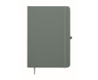 A5 recycled faux leather hard cover notebook, lined pages colour matt black