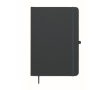 A5 recycled faux leather hard cover notebook, lined pages colour bondi blue