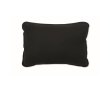 Suede-effect cushion with silk fibre filling for comfortable seating colour black