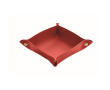 Foldable PU tray with buckles for keys and everyday items colour burgundy