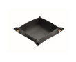 Foldable PU tray with buckles for keys and everyday items colour black