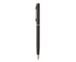 Recycled aluminium pen with chrome clip and blue ink colour black