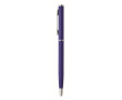 Recycled aluminium pen with chrome clip and blue ink colour bondi blue