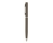 Recycled aluminium pen with chrome clip and blue ink colour titanium