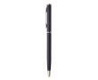 Recycled aluminium pen with chrome clip and blue ink colour bondi blue