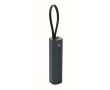 Recycled aluminium power bank with battery indicator and cable 5,000mAh colour bondi blue