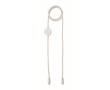 Charging and data transfer cable with smartwatch charger colour off white