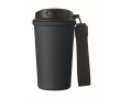 Recycled stainless steel thermal cup with handle and leakproof system 400 ml colour bondi blue