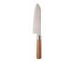 Stainless steel and beech wood chef’s knife with protection colour silver