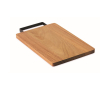 Acacia wood chopping board with comfortable stainless steel handle colour wood