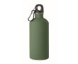 Leakproof recycled stainless steel bottle with rubberised finish 500ml colour dark green