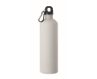 Recycled stainless steel bottle with rubberised finish and carabiner 750 ml colour off white