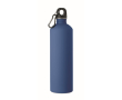 Recycled stainless steel bottle with rubberised finish and carabiner 750 ml colour bondi blue
