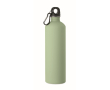 Recycled stainless steel bottle with rubberised finish and carabiner 750 ml colour mint green