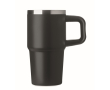 Recycled stainless steel thermal tumbler with lid and straw 500ml colour black