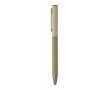 Recycled aluminium twist pen with rubber finish colour mint green