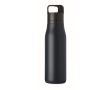 Recycled stainless steel insulated bottle with handle and easy-open lid 500 ml colour bondi blue