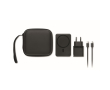 Travel set with magnetic 5,000mAh power bank and USB-C charger colour black