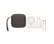Travel set with magnetic 5,000mAh power bank and USB-C charger colour off white