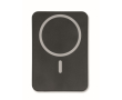 Ultra-slim magnetic power bank made from recycled aluminium with cable 5,000mAh colour black