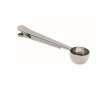 Stainless steel measuring spoon with sealing clip 15 ml colour silver