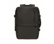 Expandable RPET 600D backpack with compartments and trolley strap 20L colour black