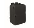 RPET 600D travel backpack with vacuum bag and pump included 18L colour black