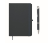A5 PU notebook set with blue pen and lined pages colour bondi blue