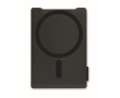 Magnetic recycled plastic card holder for 3 cards with stand colour black