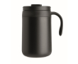 Stainless steel thermal tumbler with reusable coffee filter 450ml colour black