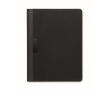 Faux leather A4 portfolio with pockets and lined notepad colour black