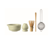 5-piece ceramic and bamboo matcha set in gift box colour mint green