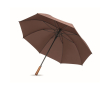Wind-resistant automatic pongee umbrella with straight handle Ø137 colour brown