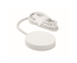 Magnetic wireless charger with fixed 1 m USB-C cable and 25W colour off white