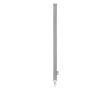 RPET lanyard with metal carabiner and safety clasp, 20mm colour grey