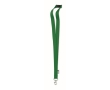 RPET lanyard with metal carabiner and safety clasp, 20mm colour green
