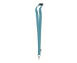 RPET lanyard with metal carabiner and safety clasp, 20mm colour turquoise