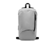 Hiking backpack made of polyester with a reflective surface colour matt silver