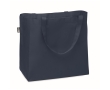Shopping bag made of rPET 600D with handles and bottom gusset colour blue