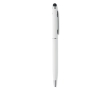 Aluminium pen with antibacterial treatment, blue ink colour white