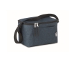 Cooler bag, recycled plastic. Holds 6 cans for promotions colour blue
