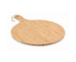 Round bamboo chopping board with serving handle, Ø 31cm colour wood