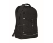 High-quality hiking backpack made of RPET with cords colour black